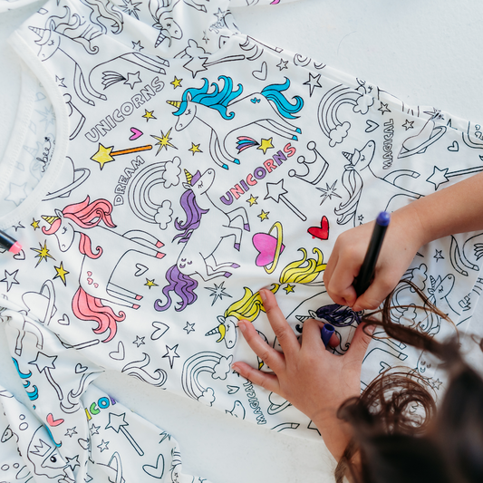 Unicorn Dreams Colorable Pajamas