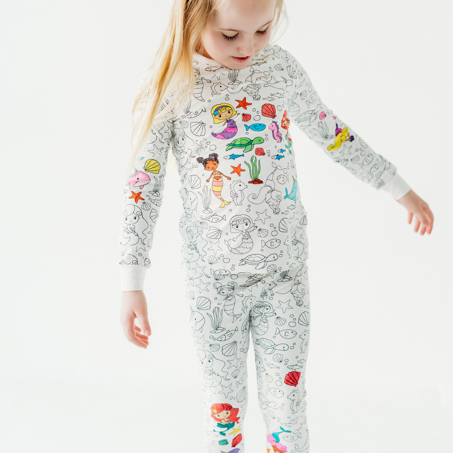 Magical Mermaids Colorable Pajamas