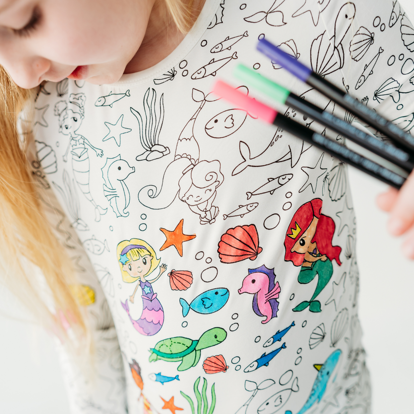 Magical Mermaids Colorable Pajamas