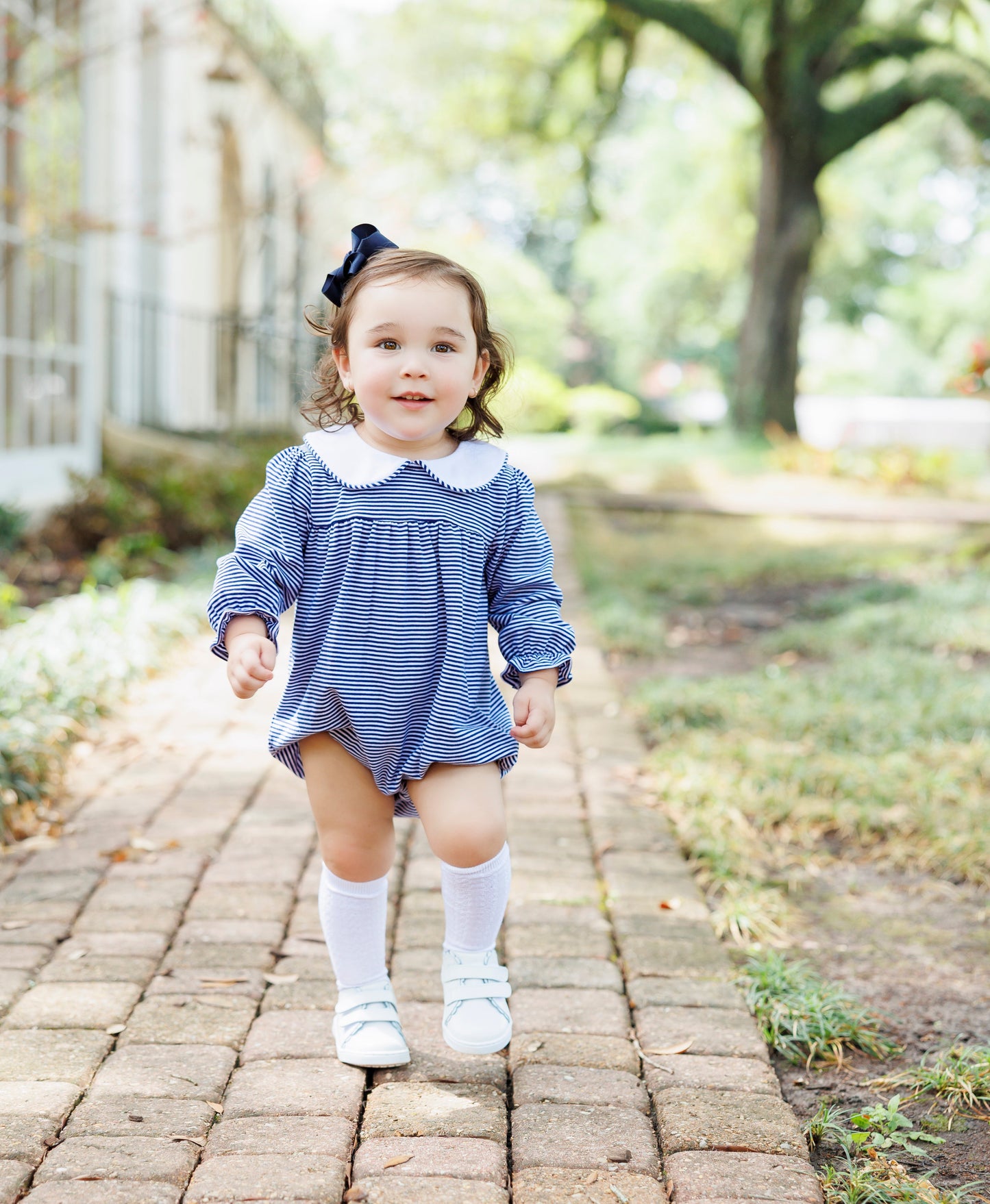 Lottie Bubble- Navy Stripe