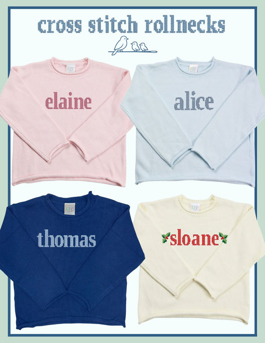 Cross Stitch Style Roll Neck Sweater