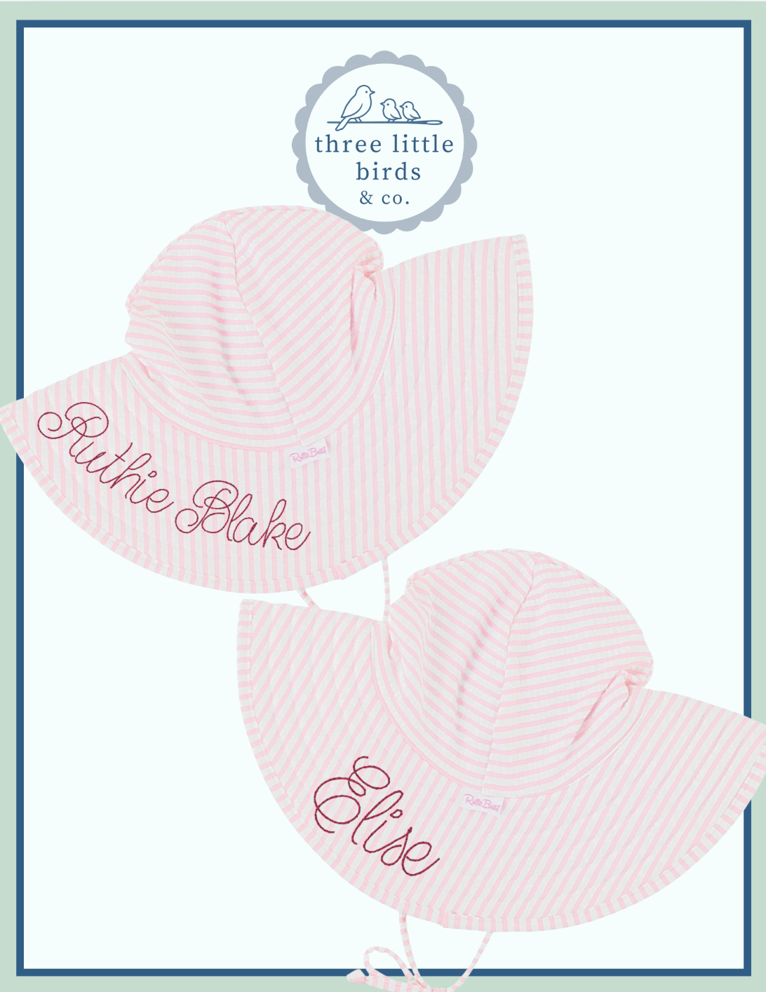 Seersucker Sun Hat Rufflebutts