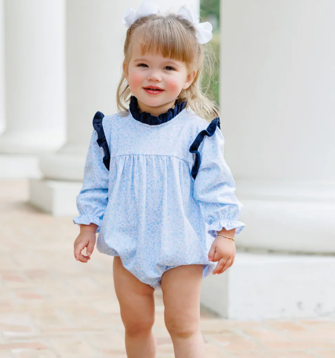 Blue Blooms Hallie Bubble Jellybean by Smock Candy