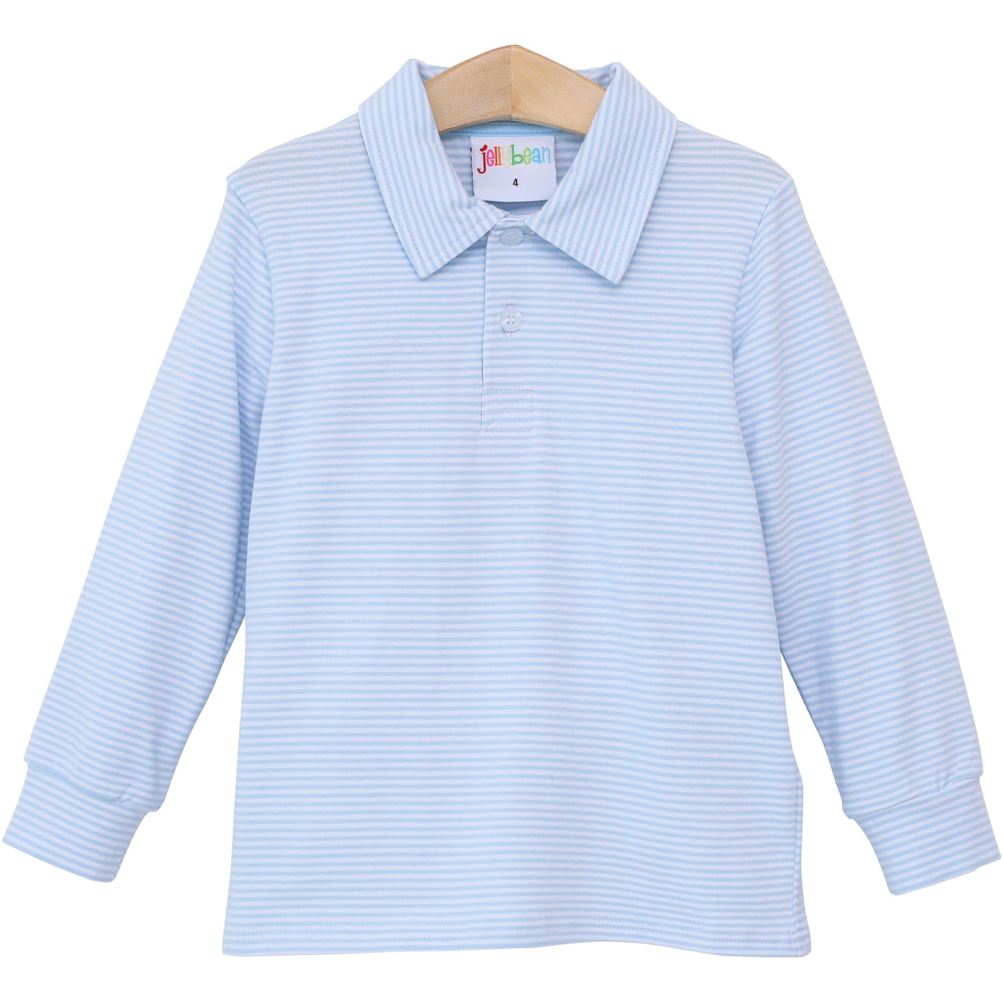 Michael Polo LS- Light Blue Stripe