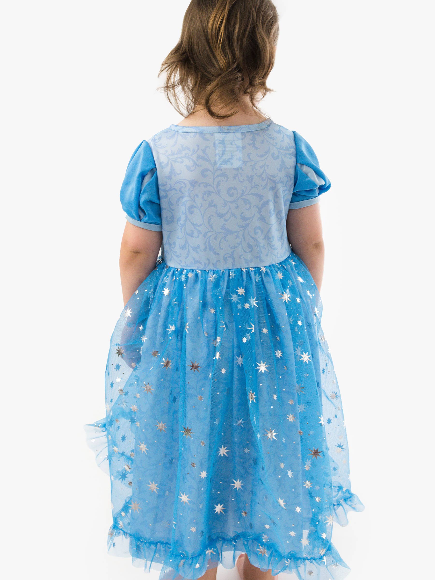 Wholesale SoftSnooze™ Girls Crystal Blue Princess Bow Dress-Up Nightgown