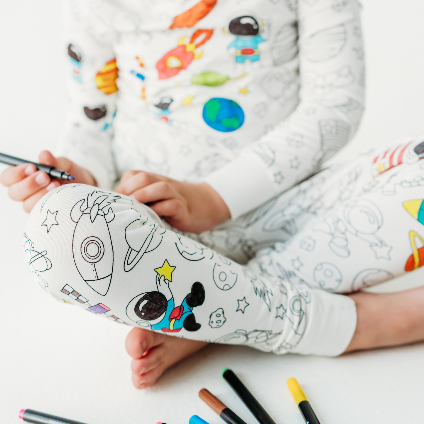 Astronaut Adventures Colorable Pajamas