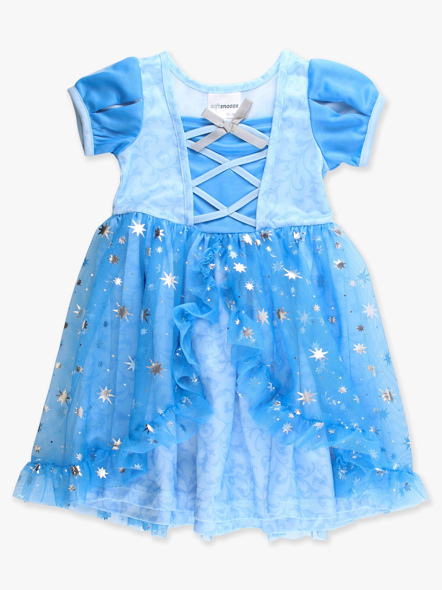 Wholesale SoftSnooze™ Girls Crystal Blue Princess Bow Dress-Up Nightgown
