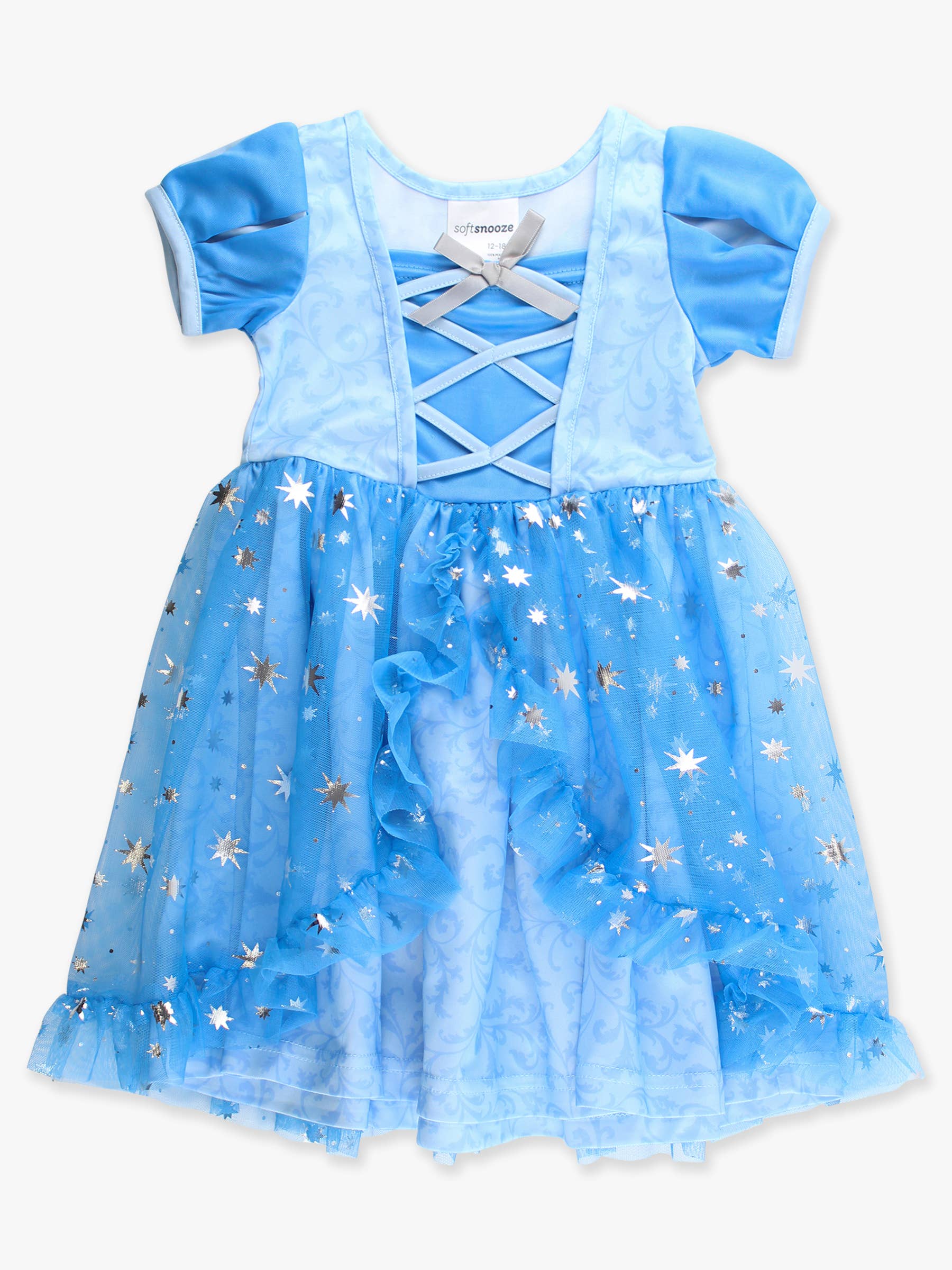Wholesale SoftSnooze™ Girls Crystal Blue Princess Bow Dress-Up Nightgown