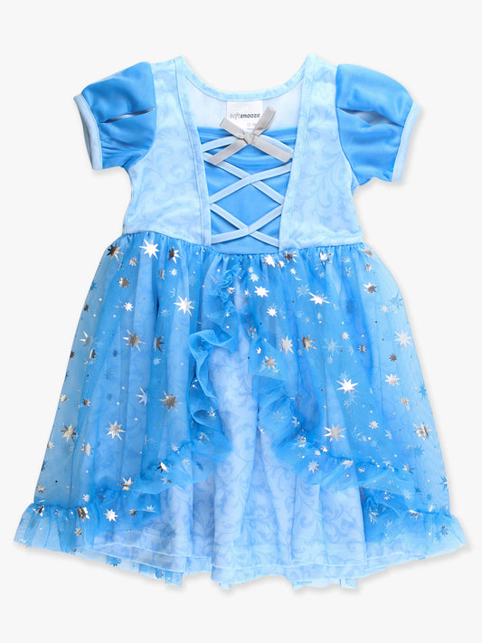 Wholesale SoftSnooze™ Girls Crystal Blue Princess Bow Dress-Up Nightgown