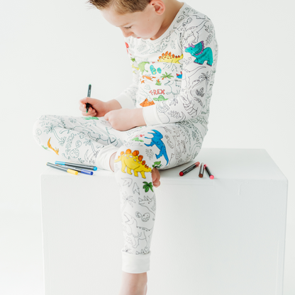 Dino-mite Dreams Colorable Pajamas