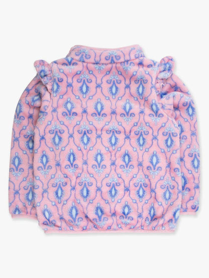 Wholesale Girls Pink Fairytale Jewels Ruffle Marshmallow Fleece Pullover