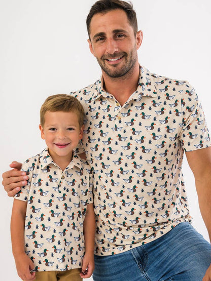 Wholesale Boys Mallard Marsh Duck Knit Short Sleeve Performance Polo