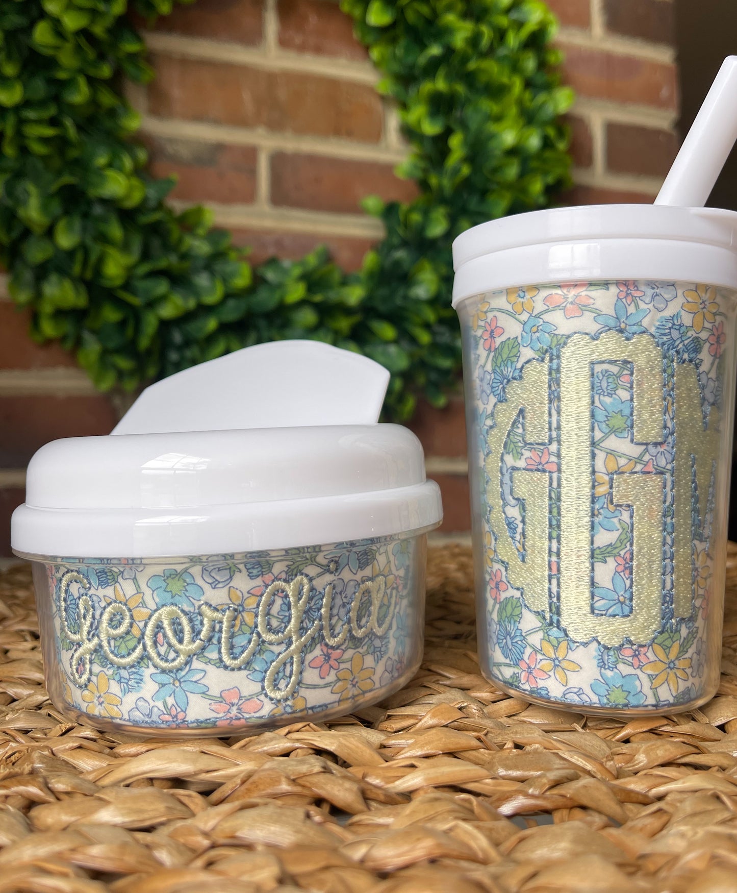 Liberty Premium Fabric Cup/Snack Set