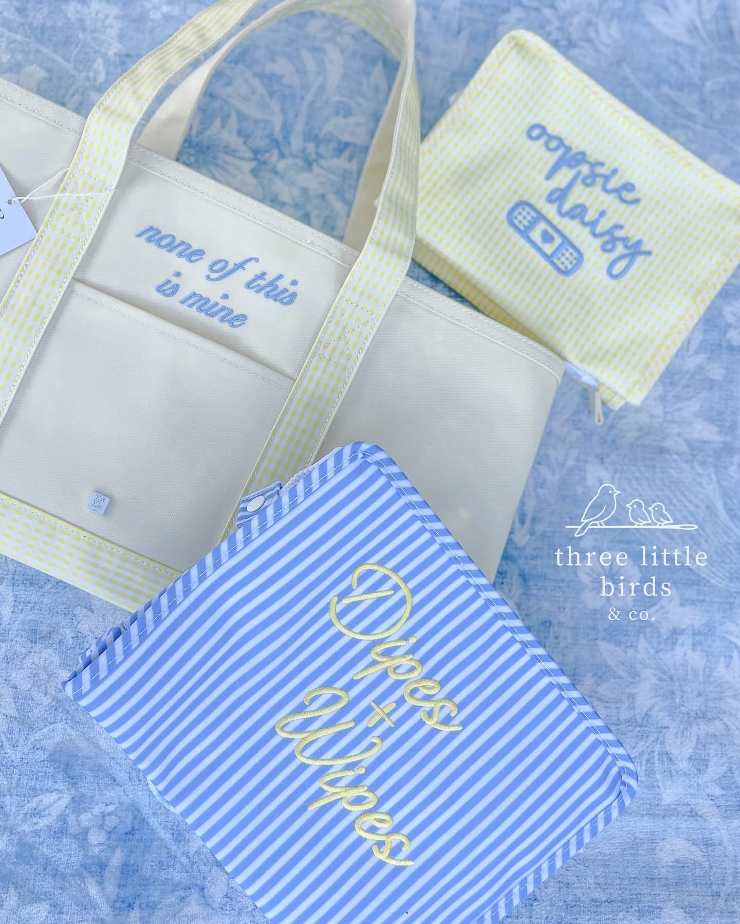 Blue Pimlico + Buttercup Gingham Set