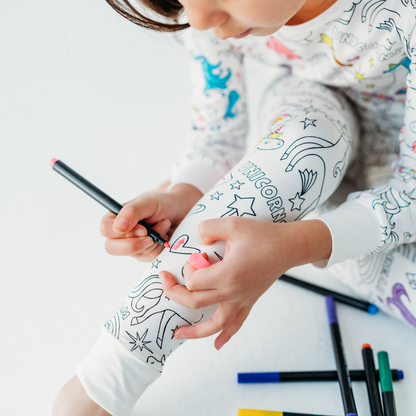 Unicorn Dreams Colorable Pajamas