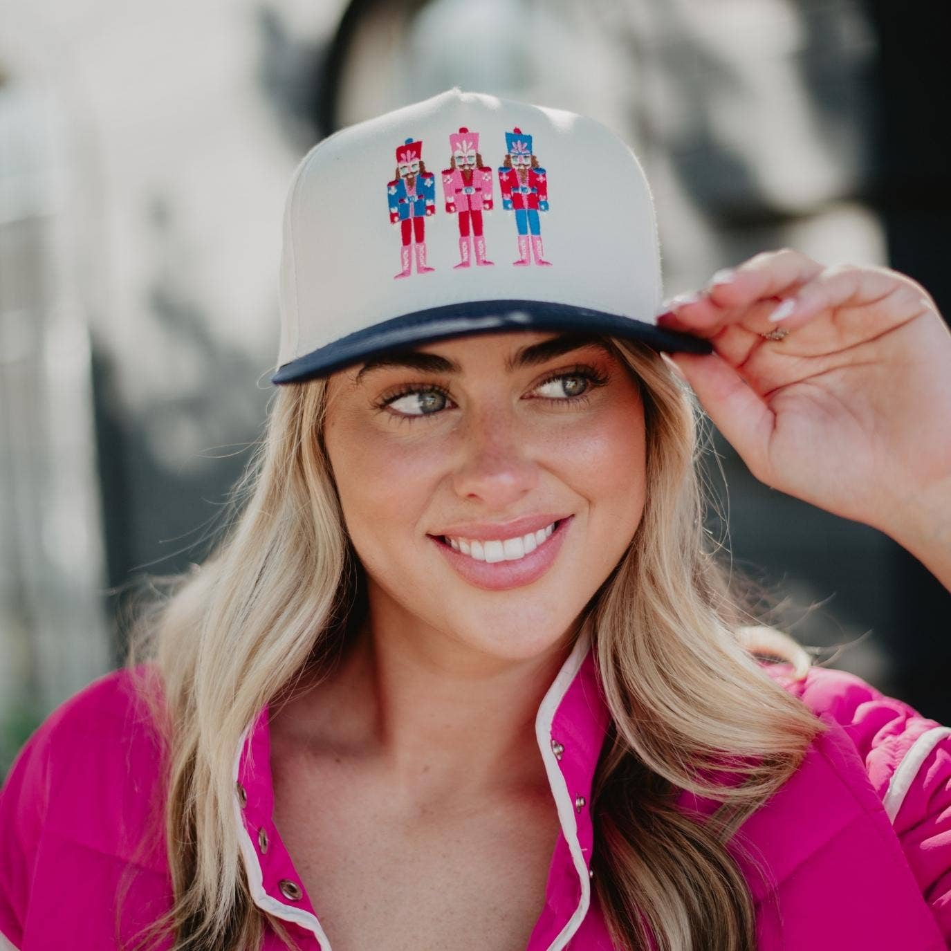 Wholesale Nutcrackers Vintage Christmas Trucker Hats for Women