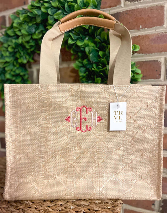 Luxe Bali Straw Tote TRVL