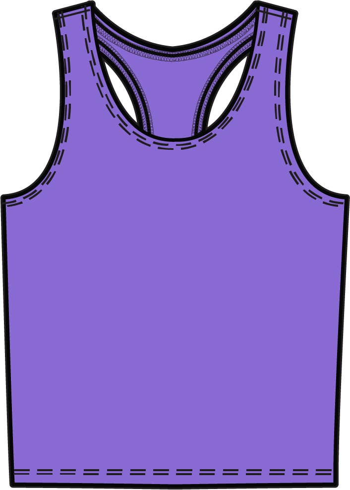 Wholesale Girls Neon Purple Active Tank Top