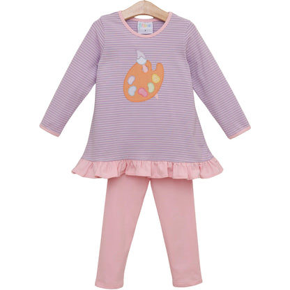 Pretty Painter Ruffle Pants Set