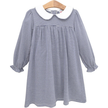 Lottie Dress- Navy Stripe