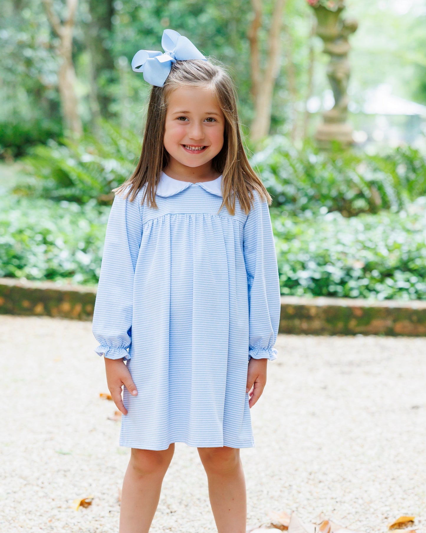 Lottie Dress- Light Blue Stripe