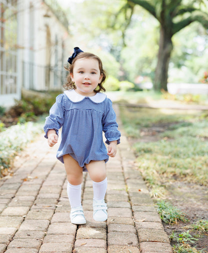 Lottie Bubble- Navy Stripe