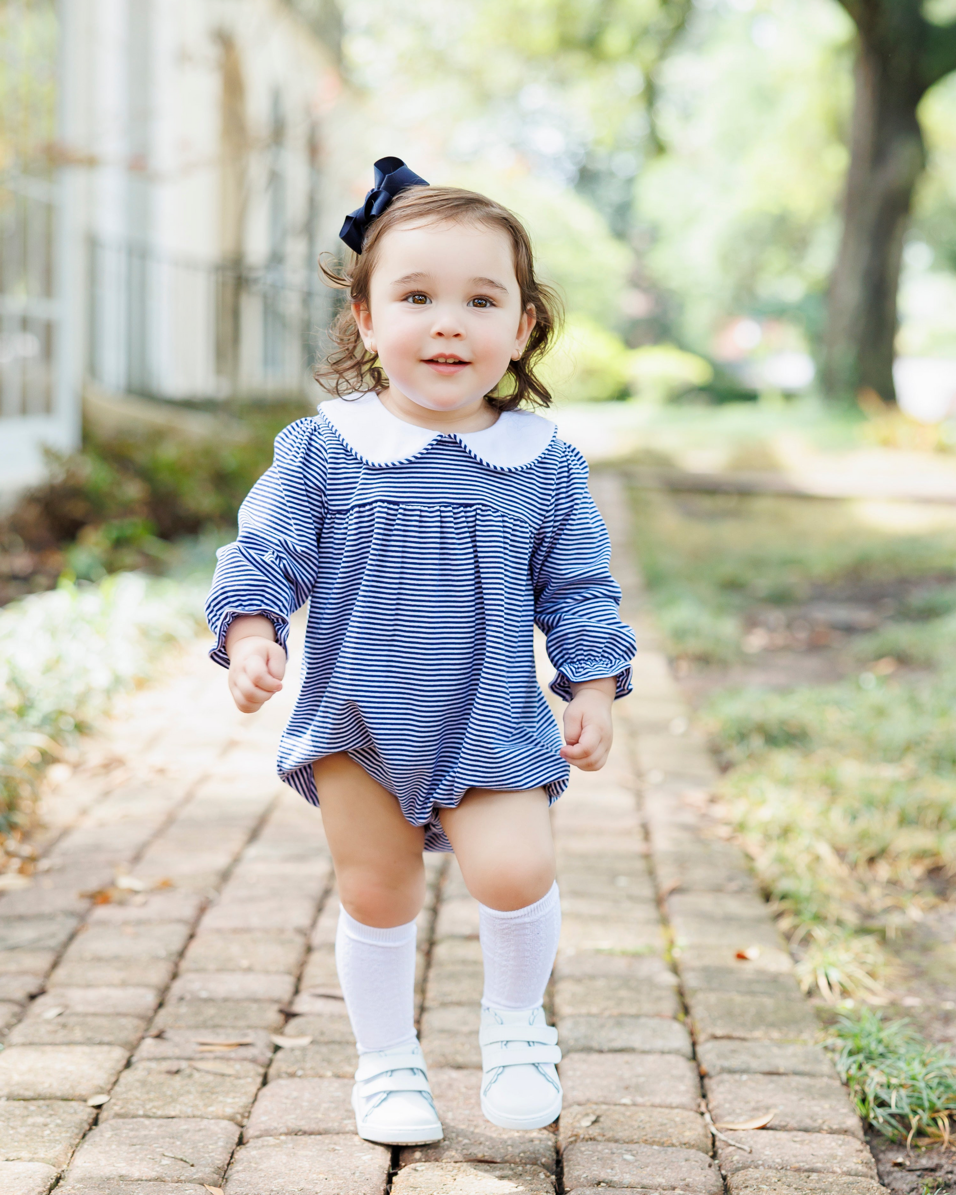 Lottie Bubble- Navy Stripe
