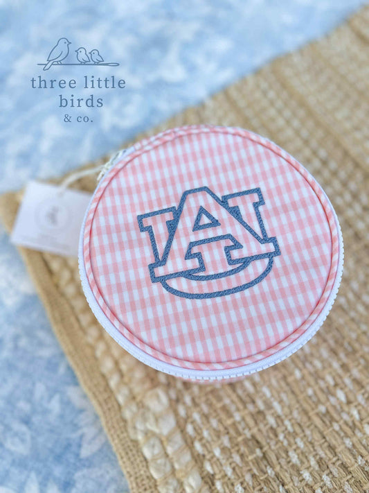 Round Up Jewelry Case - Gingham Taffy with AU