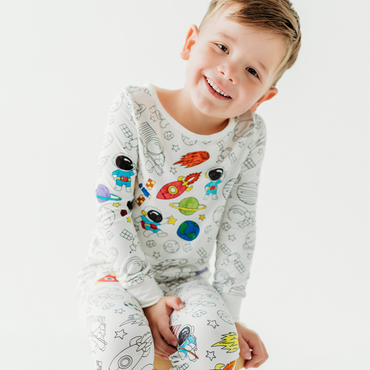 Astronaut Adventures Colorable Pajamas