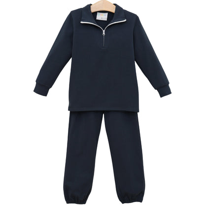 Evan Pullover Set- Navy