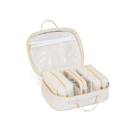 LUXE TRVL2 Cosmetic Toiletry Case - WOVEN SAND