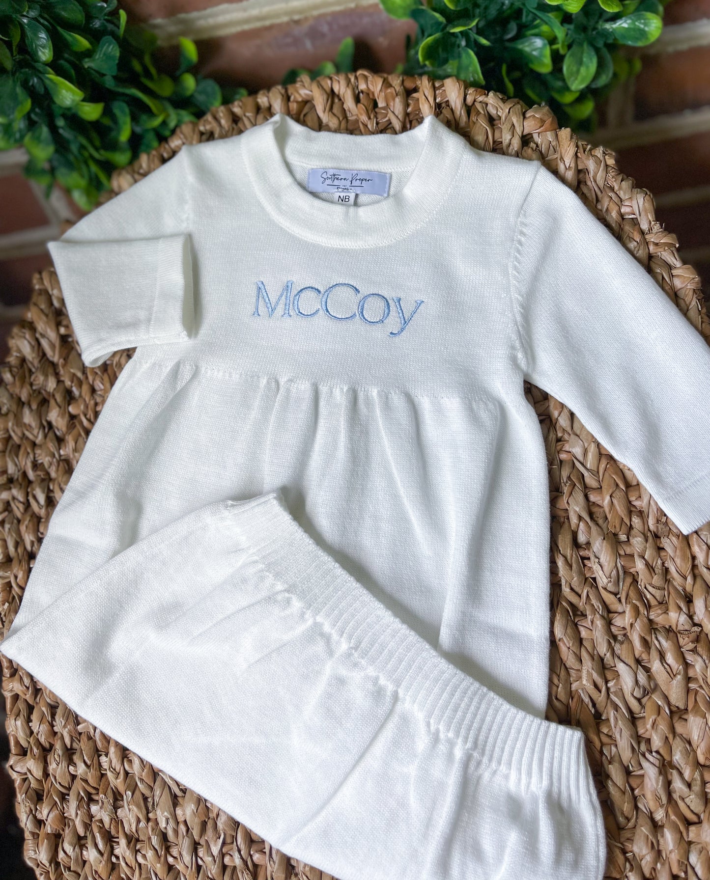 Newborn Knit Gown Cream