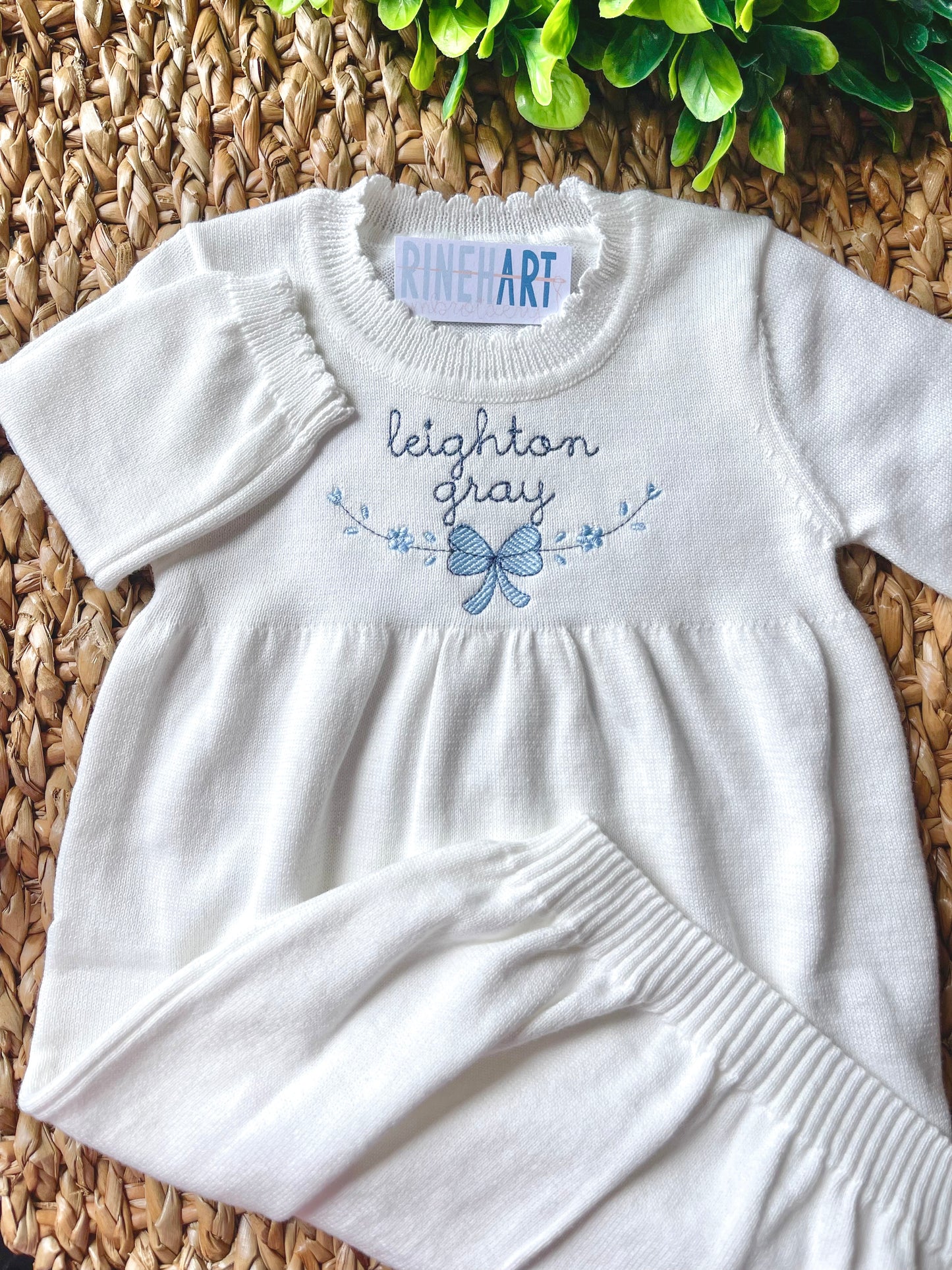 Newborn Knit Gown Cream