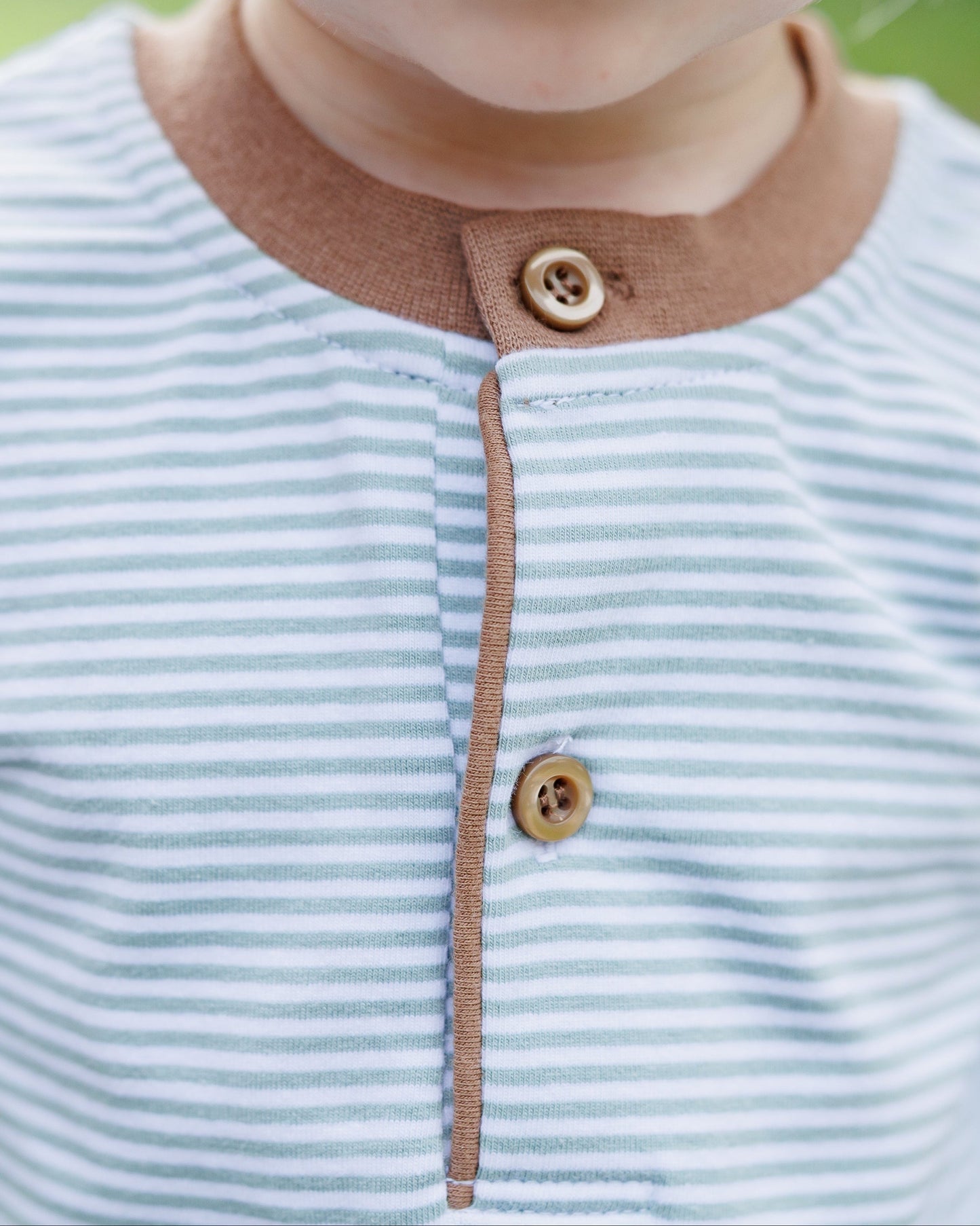Nathan Bubble- Dusty Sage Stripe/Light Brown