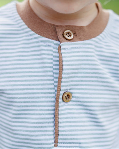 Nathan Bubble- Dusty Sage Stripe/Light Brown