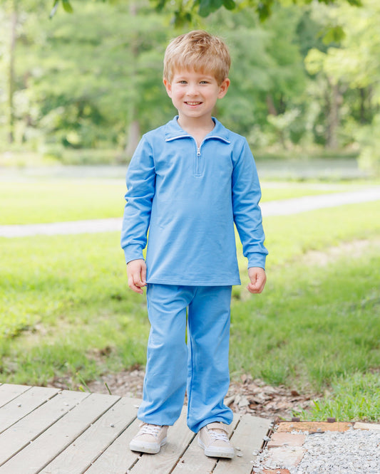 Evan Pullover Set- Cornflower Blue