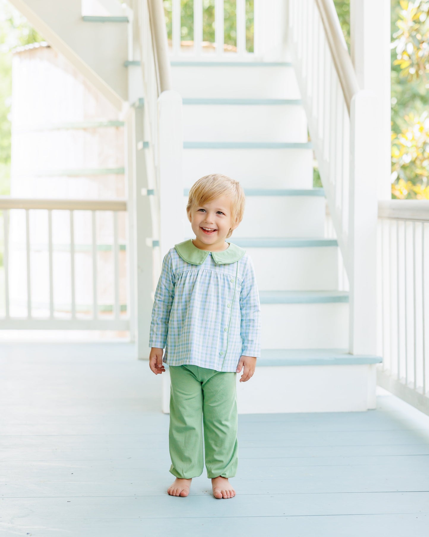 Basin Plaid Liam Bloomer Pants Set