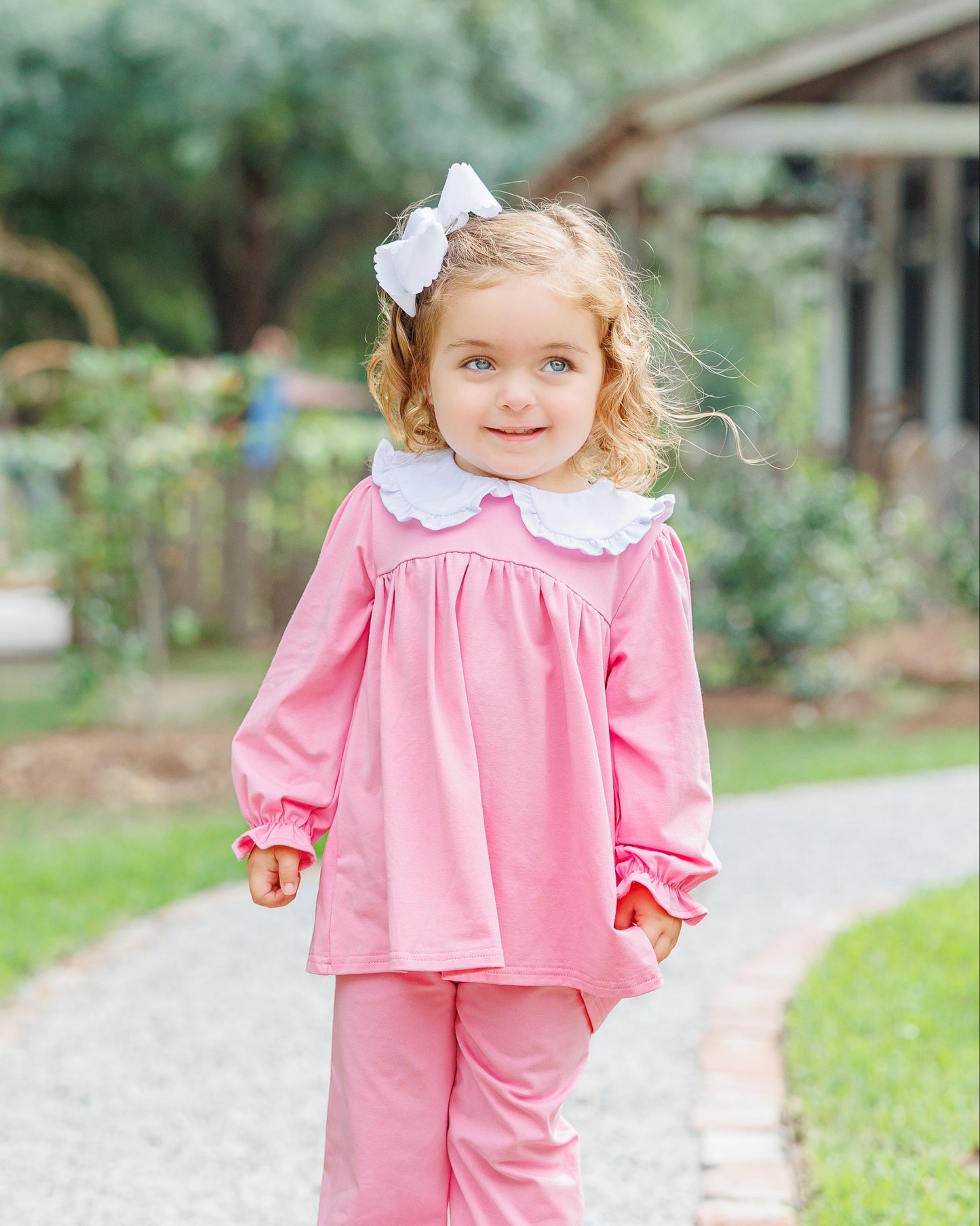 Catherine Bloomer Pants Set- Pink