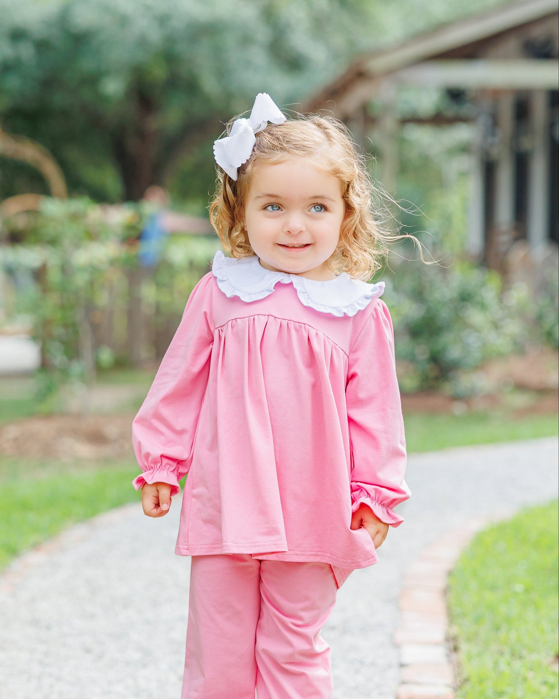 Catherine Bloomer Pants Set- Pink