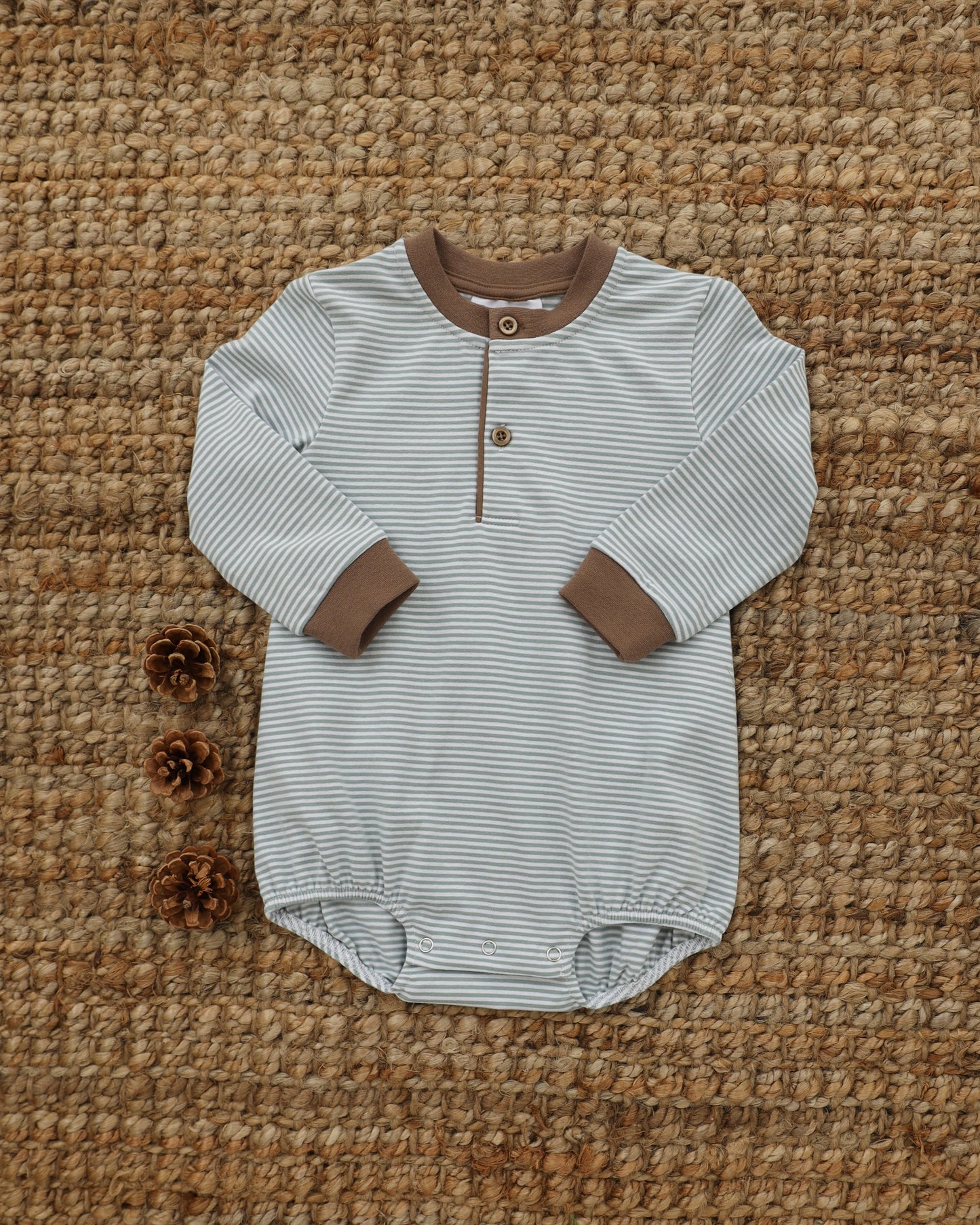Nathan Bubble- Dusty Sage Stripe/Light Brown