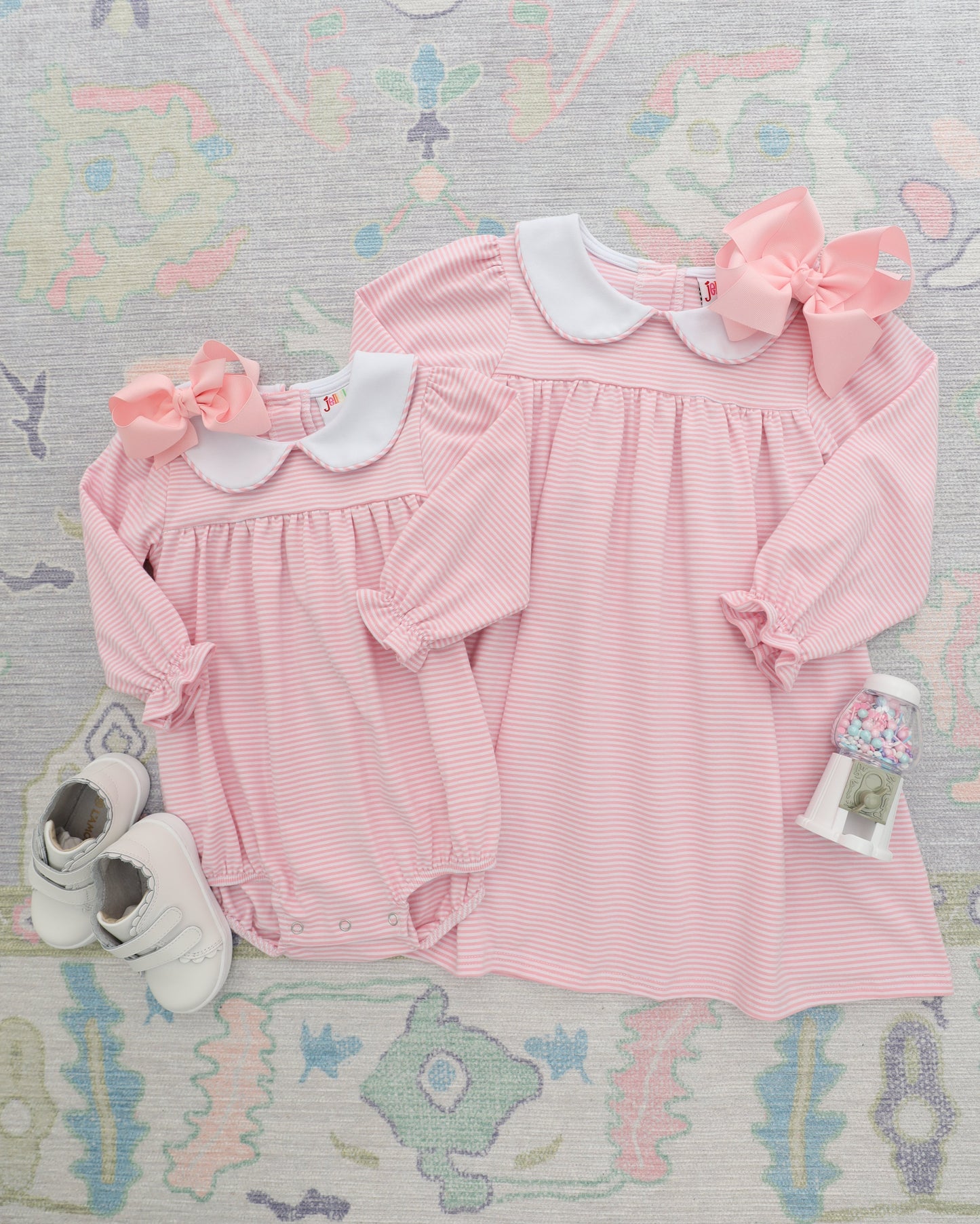 Lottie Bubble- Light Pink Stripe