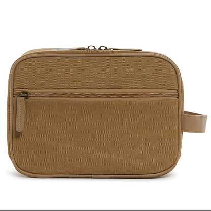 MEN'S KIT CASE - TOILETRY BAG COATED CANVAS HAY