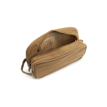 MEN'S KIT CASE - TOILETRY BAG COATED CANVAS HAY