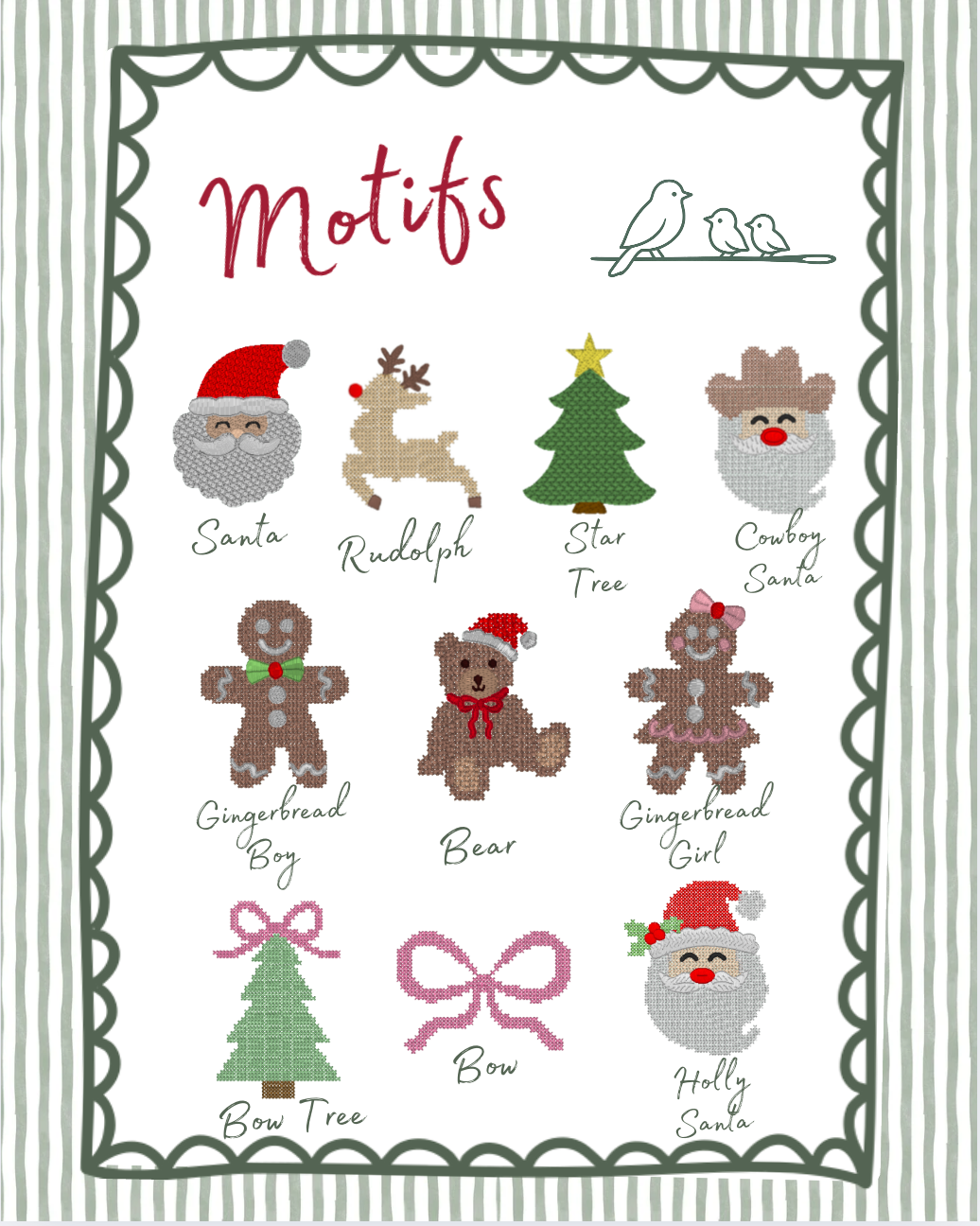 Classic Christmas Hoop Ornament