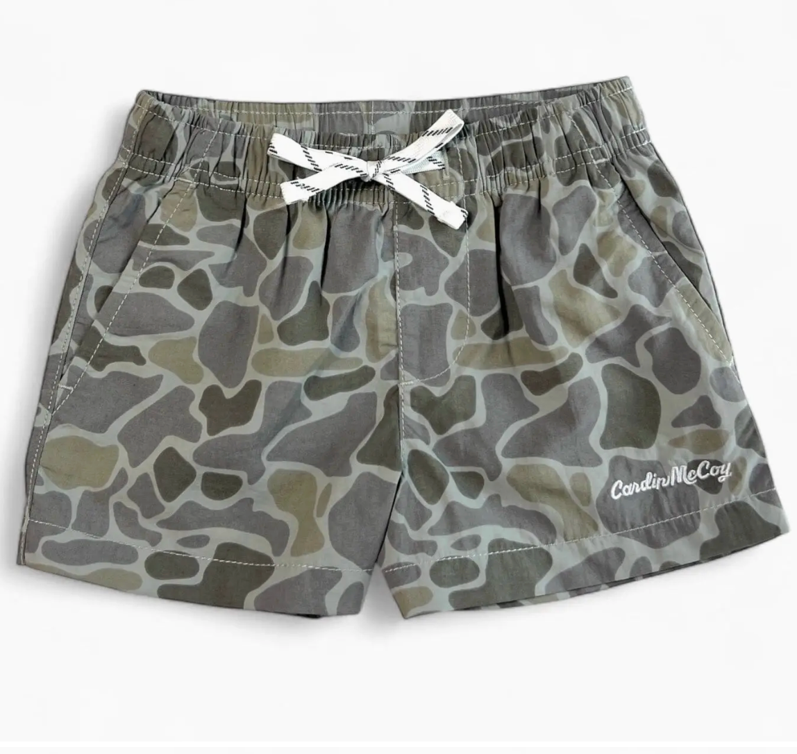 Kids' Gray Camo Performance Shorts