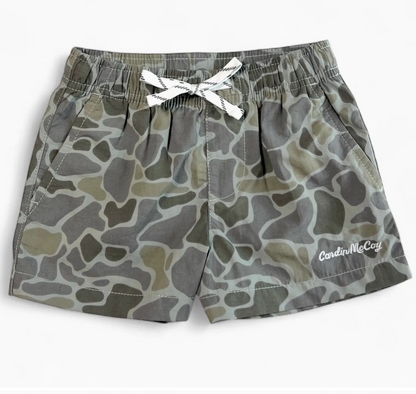 Kids' Gray Camo Performance Shorts
