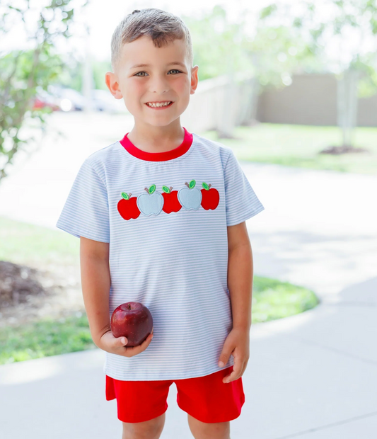 Apple A Day Short Set by Jellybean Smock Candy