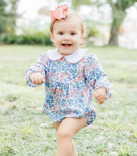 Floral Long Sleeve Bubble Jellybean by Smock Candy