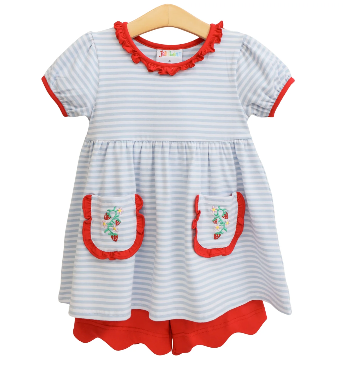 So Berry Sweet Scallop Short Set Jellybean by Smock Candy