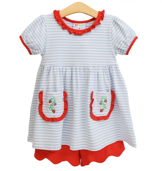 So Berry Sweet Scallop Short Set Jellybean by Smock Candy